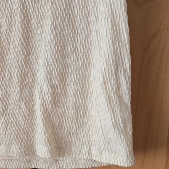 Anthropologie Cream Textured Top, XS, Casual Chic, Neutral - Picture 2 of 6